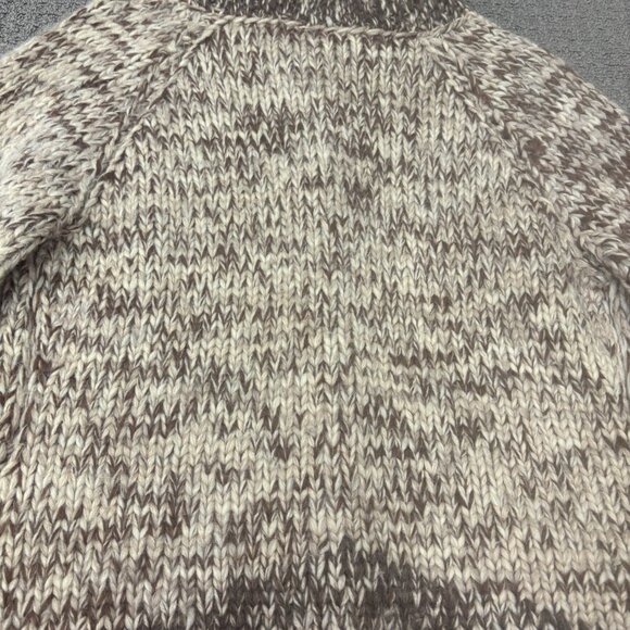 Vintage Handmade Sweater Medium Chunky Knit Button Up Collar Pocket Jumper Heavy - Picture 11 of 11